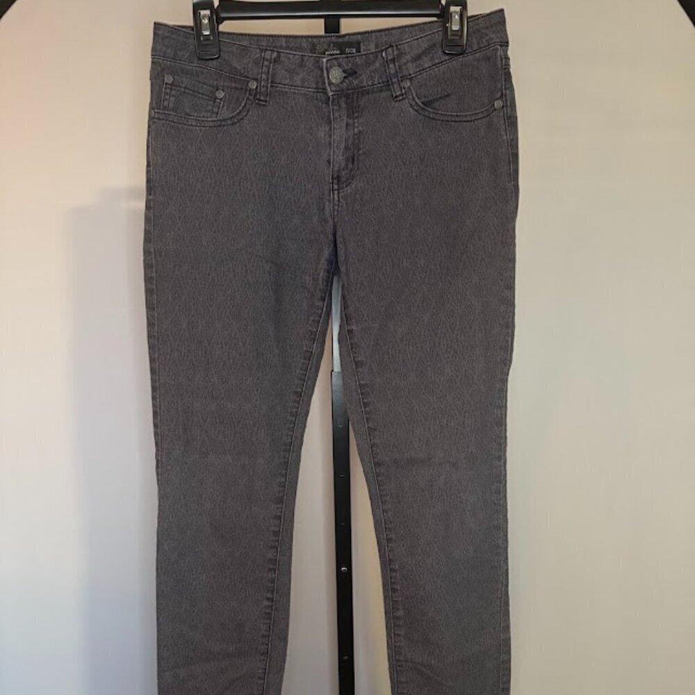 Prana Grey-Black Pattern Skinny Jeans